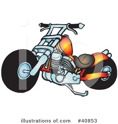 Royalty-Free (RF) Motorcycle Clipart Illustration by Snowy - Stock Sample #40853