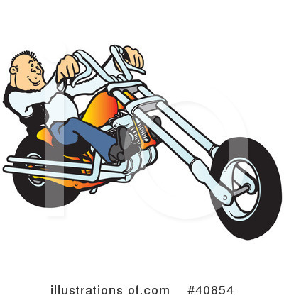 Royalty-Free (RF) Motorcycle Clipart Illustration by Snowy - Stock Sample #40854