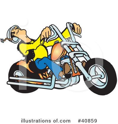 Royalty-Free (RF) Motorcycle Clipart Illustration by Snowy - Stock Sample #40859