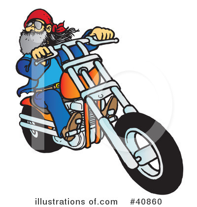 Royalty-Free (RF) Motorcycle Clipart Illustration by Snowy - Stock Sample #40860