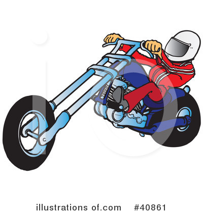 Royalty-Free (RF) Motorcycle Clipart Illustration by Snowy - Stock Sample #40861