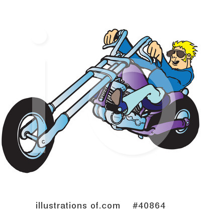 Royalty-Free (RF) Motorcycle Clipart Illustration by Snowy - Stock Sample #40864