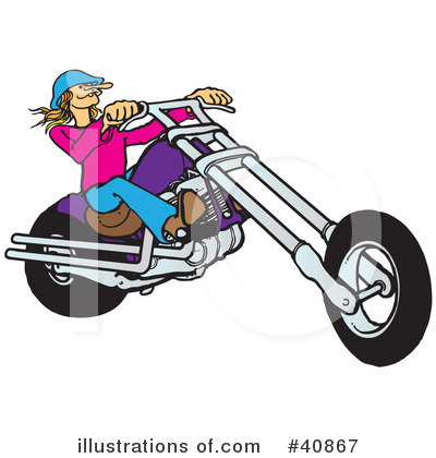 Royalty-Free (RF) Motorcycle Clipart Illustration by Snowy - Stock Sample #40867