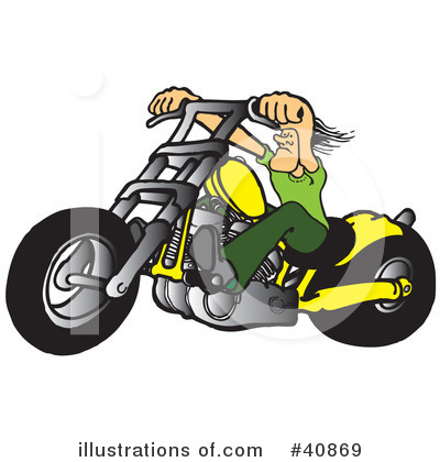 Royalty-Free (RF) Motorcycle Clipart Illustration by Snowy - Stock Sample #40869