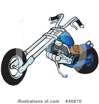 Royalty-Free (RF) Motorcycle Clipart Illustration by Snowy - Stock Sample #40870