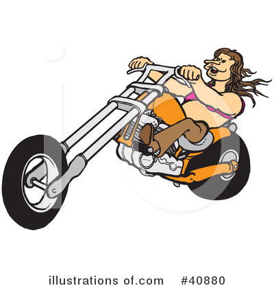 Royalty-Free (RF) Motorcycle Clipart Illustration by Snowy - Stock Sample #40880
