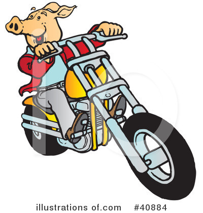 Royalty-Free (RF) Motorcycle Clipart Illustration by Snowy - Stock Sample #40884