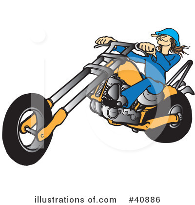Royalty-Free (RF) Motorcycle Clipart Illustration by Snowy - Stock Sample #40886