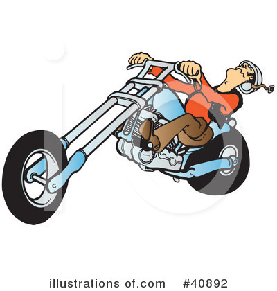Royalty-Free (RF) Motorcycle Clipart Illustration by Snowy - Stock Sample #40892