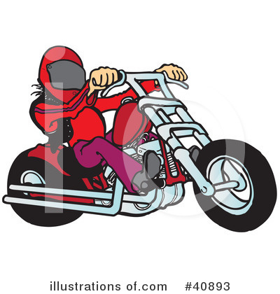 Royalty-Free (RF) Motorcycle Clipart Illustration by Snowy - Stock Sample #40893