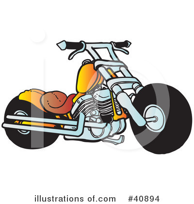 Royalty-Free (RF) Motorcycle Clipart Illustration by Snowy - Stock Sample #40894