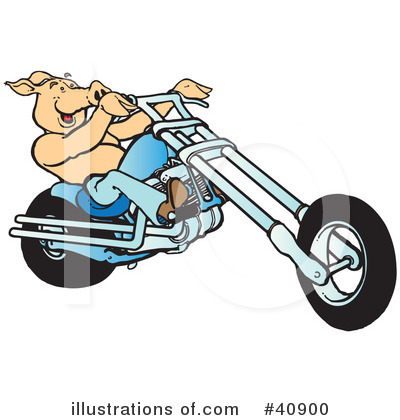 Royalty-Free (RF) Motorcycle Clipart Illustration by Snowy - Stock Sample #40900