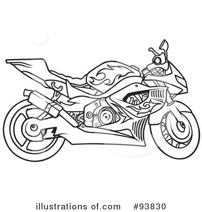Royalty-Free (RF) Motorcycle Clipart Illustration by dero - Stock Sample #93830