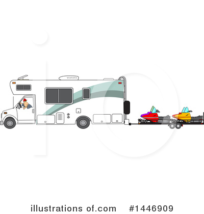 Royalty-Free (RF) Motorhome Clipart Illustration by djart - Stock Sample #1446909