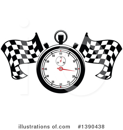 Checkered Flag Clipart #1390438 by Vector Tradition SM