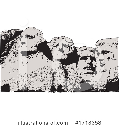 Mount Rushmore Clipart #1718358 by Johnny Sajem