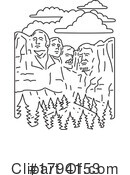 Mount Rushmore Clipart #1794153 by patrimonio