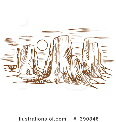 Royalty-Free (RF) Mountains Clipart Illustration by Vector Tradition SM - Stock Sample #1390346