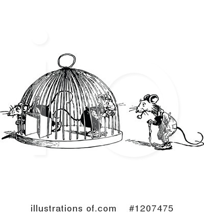 Royalty-Free (RF) Mouse Clipart Illustration by Prawny Vintage - Stock Sample #1207475
