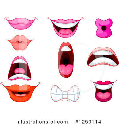 Royalty-Free (RF) Mouth Clipart Illustration by Pushkin - Stock Sample #1259114