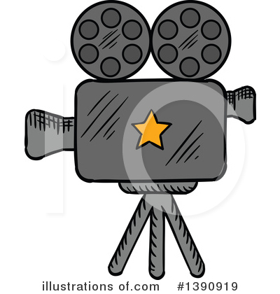 Movie Camera Clipart #1390919 by Vector Tradition SM