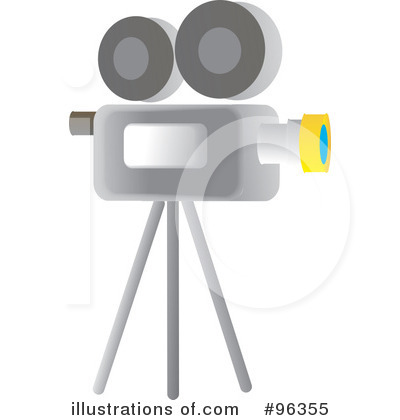 Royalty-Free (RF) Movie Camera Clipart Illustration by Rasmussen Images - Stock Sample #96355