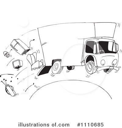 Tow Truck Clipart #1110685 by Dennis Holmes Designs