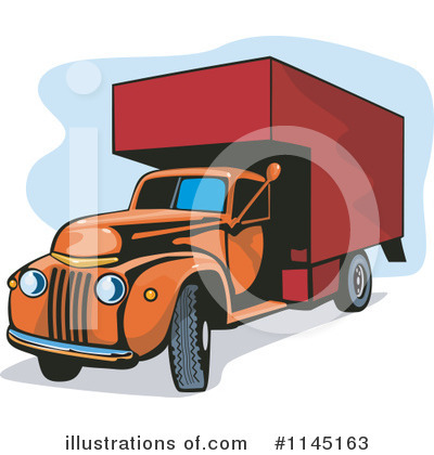 Royalty-Free (RF) Moving Van Clipart Illustration by patrimonio - Stock Sample #1145163