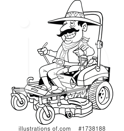 Royalty-Free (RF) Mower Clipart Illustration by LaffToon - Stock Sample #1738188