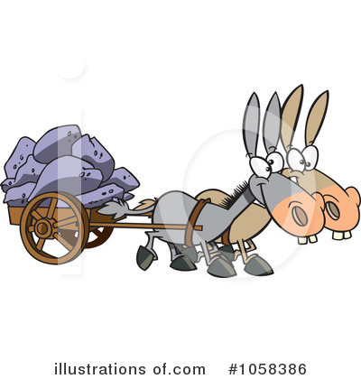 Donkey Clipart #1058386 by toonaday
