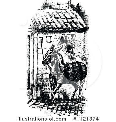 Royalty-Free (RF) Mule Clipart Illustration by Prawny Vintage - Stock Sample #1121374