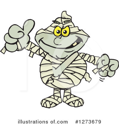 Royalty-Free (RF) Mummy Clipart Illustration by Dennis Holmes Designs - Stock Sample #1273679