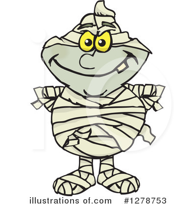 Royalty-Free (RF) Mummy Clipart Illustration by Dennis Holmes Designs - Stock Sample #1278753