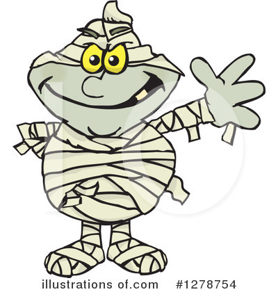 Royalty-Free (RF) Mummy Clipart Illustration by Dennis Holmes Designs - Stock Sample #1278754