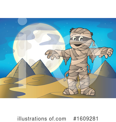 Royalty-Free (RF) Mummy Clipart Illustration by visekart - Stock Sample #1609281
