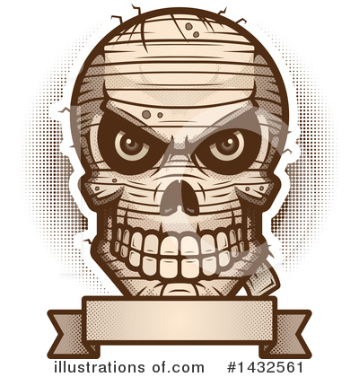Royalty-Free (RF) Mummy Skull Clipart Illustration by Cory Thoman - Stock Sample #1432561