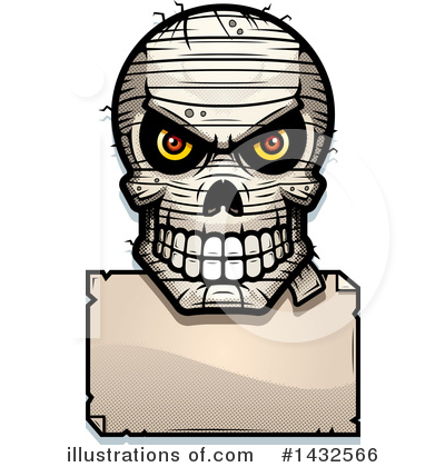 Royalty-Free (RF) Mummy Skull Clipart Illustration by Cory Thoman - Stock Sample #1432566