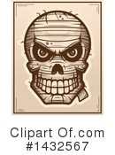 Mummy Skull Clipart #1432567 by Cory Thoman