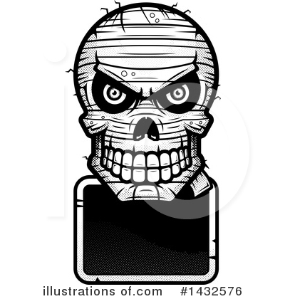 Royalty-Free (RF) Mummy Skull Clipart Illustration by Cory Thoman - Stock Sample #1432576