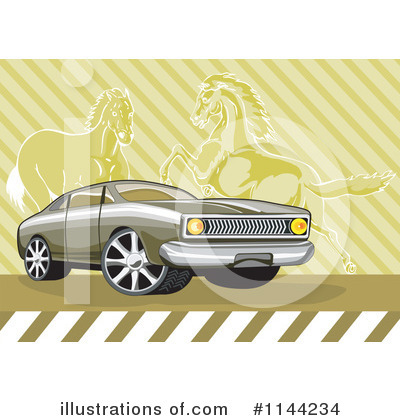 Royalty-Free (RF) Muscle Car Clipart Illustration by patrimonio - Stock Sample #1144234