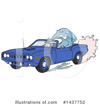 Royalty-Free (RF) Muscle Car Clipart Illustration by LaffToon - Stock Sample #1437752