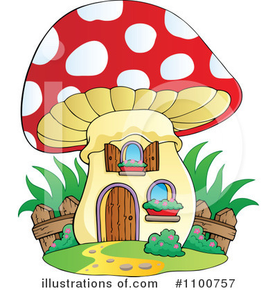 Royalty-Free (RF) Mushroom Clipart Illustration by visekart - Stock Sample #1100757