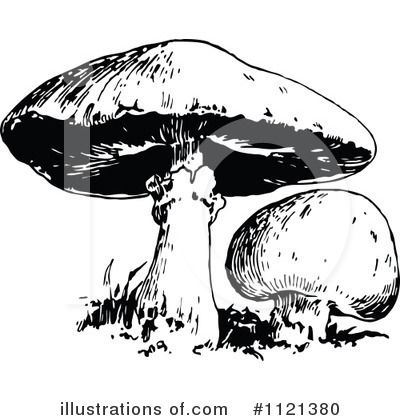Royalty-Free (RF) Mushroom Clipart Illustration by Prawny Vintage - Stock Sample #1121380