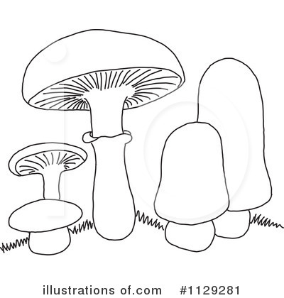 Royalty-Free (RF) Mushroom Clipart Illustration by Picsburg - Stock Sample #1129281