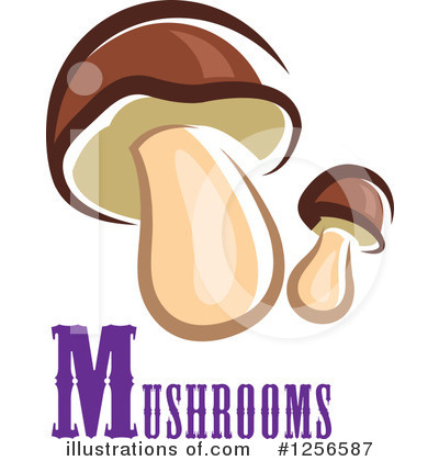 Royalty-Free (RF) Mushroom Clipart Illustration by Vector Tradition SM - Stock Sample #1256587
