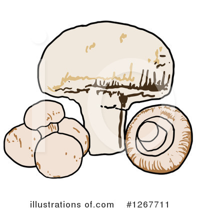 Royalty-Free (RF) Mushroom Clipart Illustration by LaffToon - Stock Sample #1267711