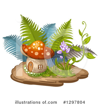 Royalty-Free (RF) Mushroom Clipart Illustration by merlinul - Stock Sample #1297804
