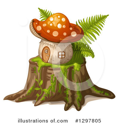 Royalty-Free (RF) Mushroom Clipart Illustration by merlinul - Stock Sample #1297805