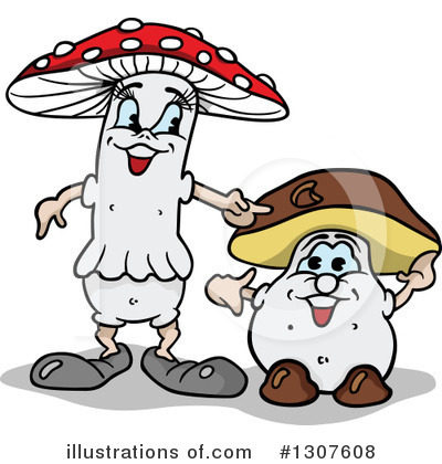 Mushrooms Clipart #1307608 by dero