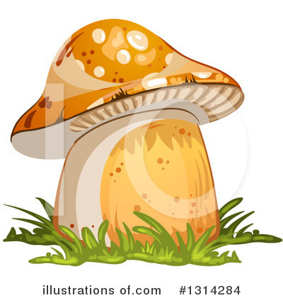 Royalty-Free (RF) Mushroom Clipart Illustration by merlinul - Stock Sample #1314284